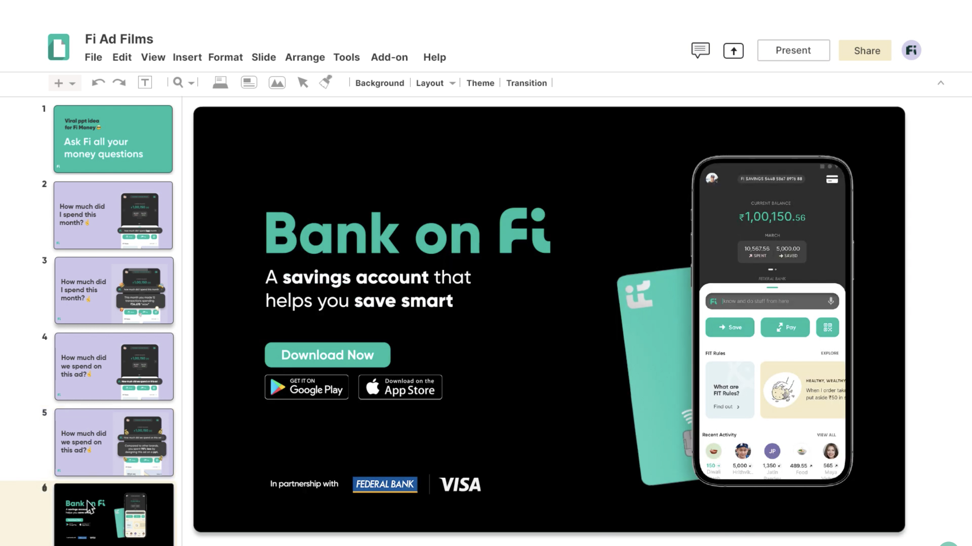 Neo bank Fi- ppt campaign